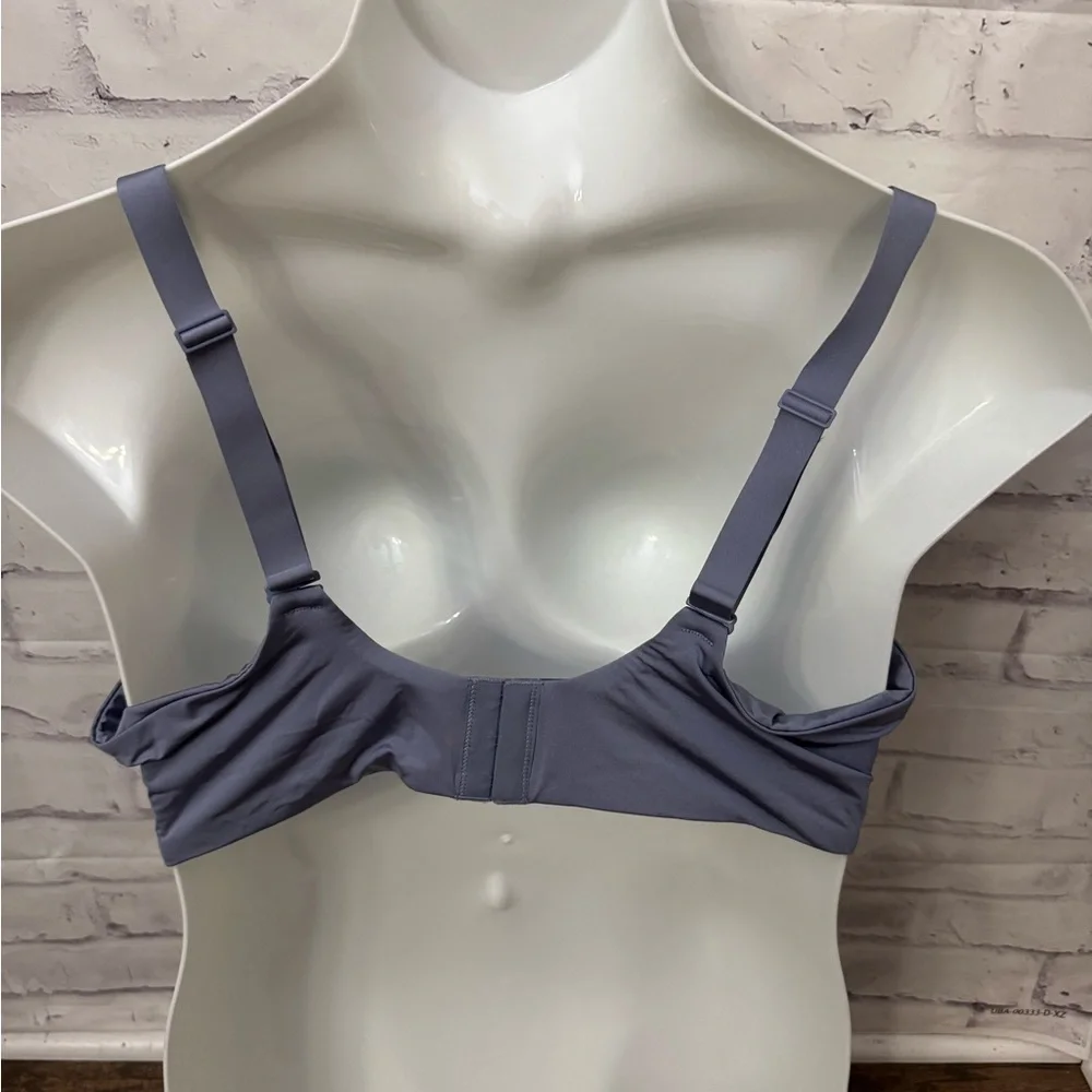 Skims‎ bra 44DD Fits Everyone T shirt bra underwire stretch blue gray 158973